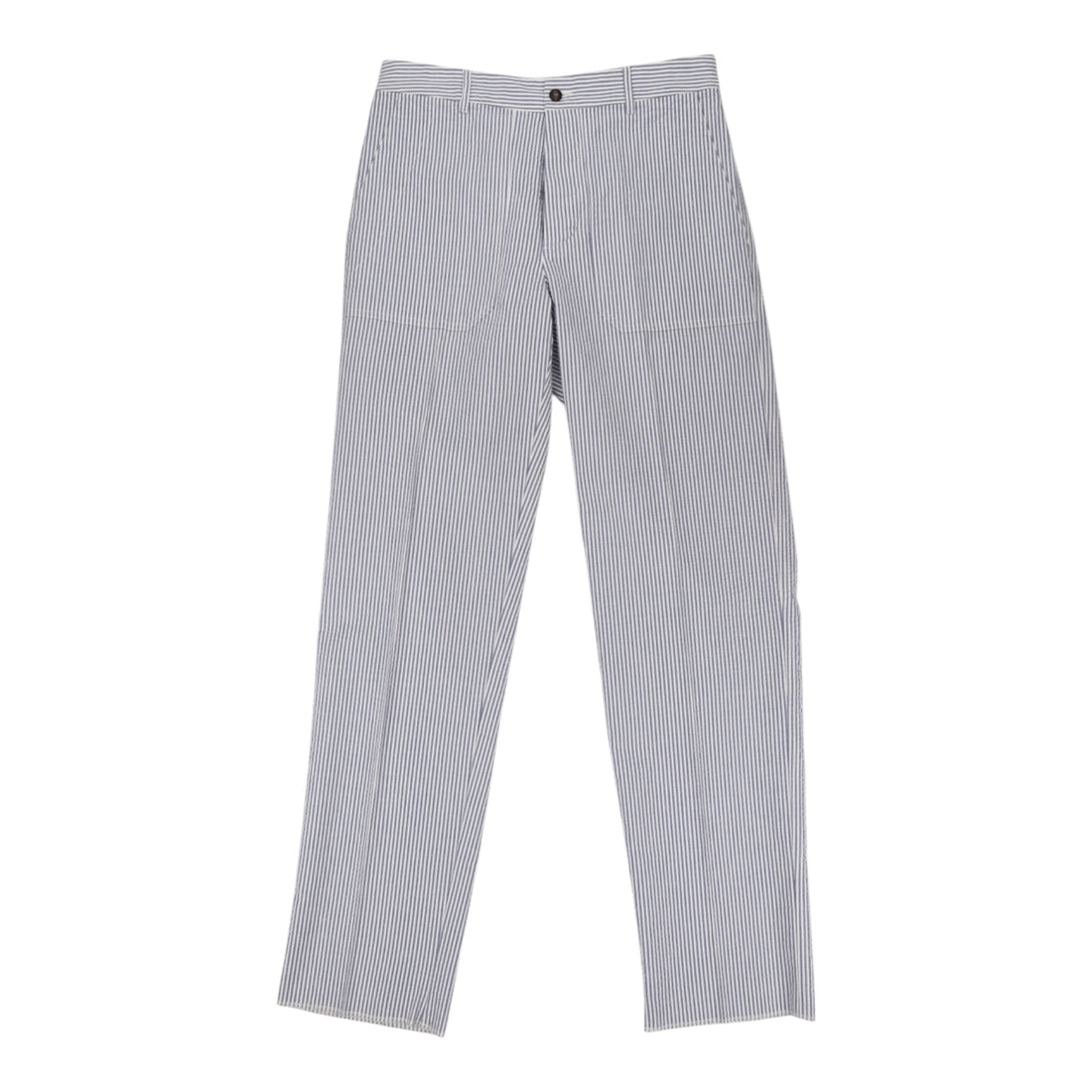 Doppiaa, Pantalon Aartemas seersucker, rayures blanches et bleues