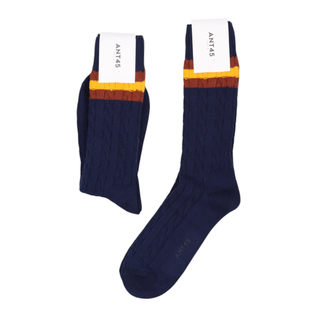 Ant45, Chaussettes “Mull” coton, Bleu marine