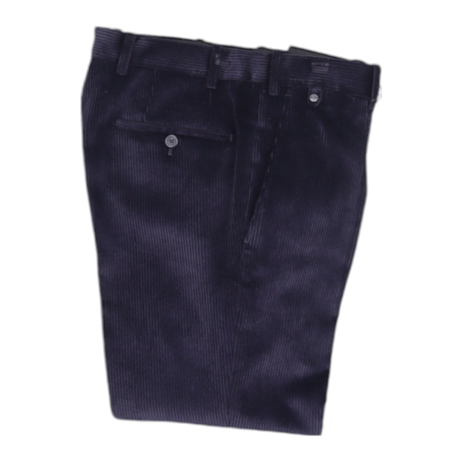 Bernard Zins, Pantalon Velours, Bleu Marine