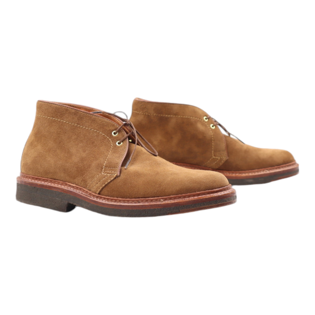 Alden, Unlined Chukka Boot Semelle Crêpe, Suede, Snuff