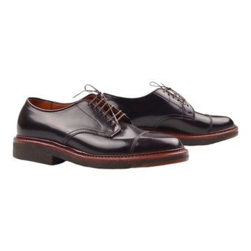 Alden X Bec Fin , Plain Toe Blucher In, Cuir, Color 8 Shell Cordovan Semelle Crêpe