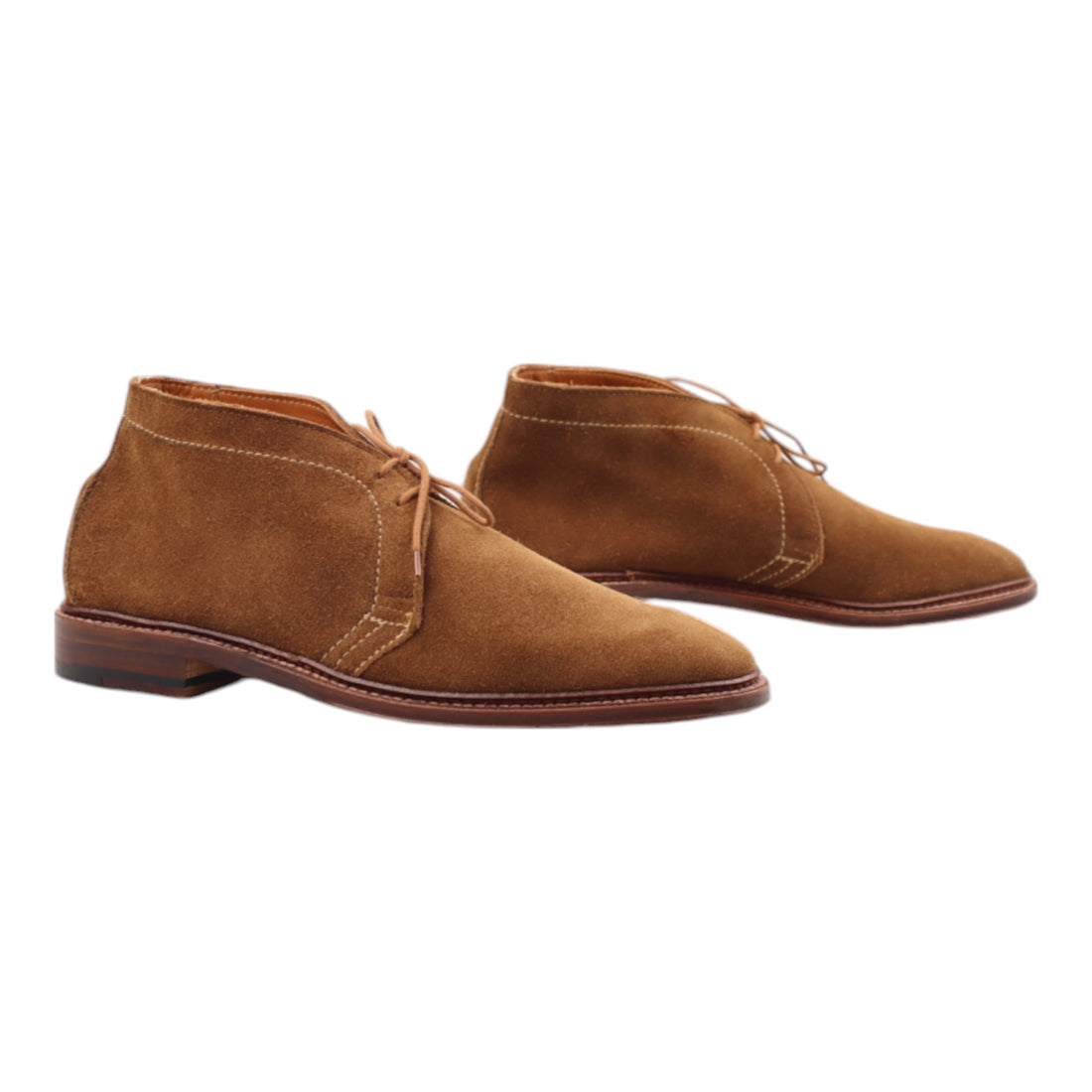 Alden, Unlined Chukka Boot Semelle Cuir, Suede, Snuff