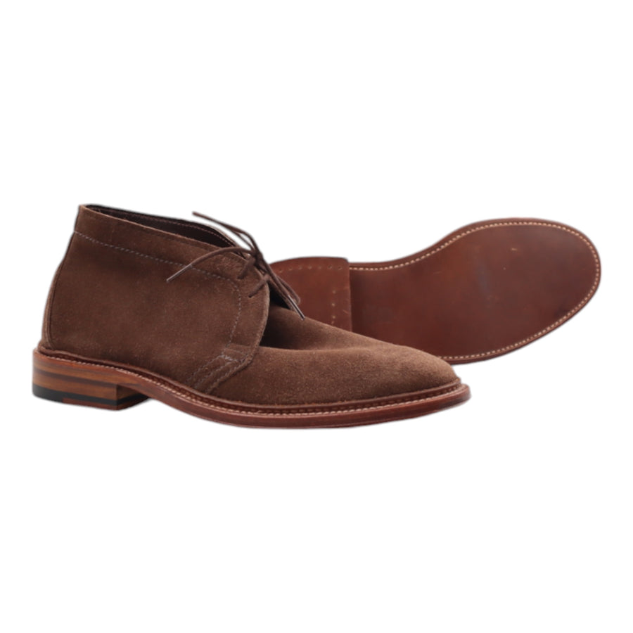 Alden, Unlined Chukka Boot Semelle Cuir, Suede, Brown