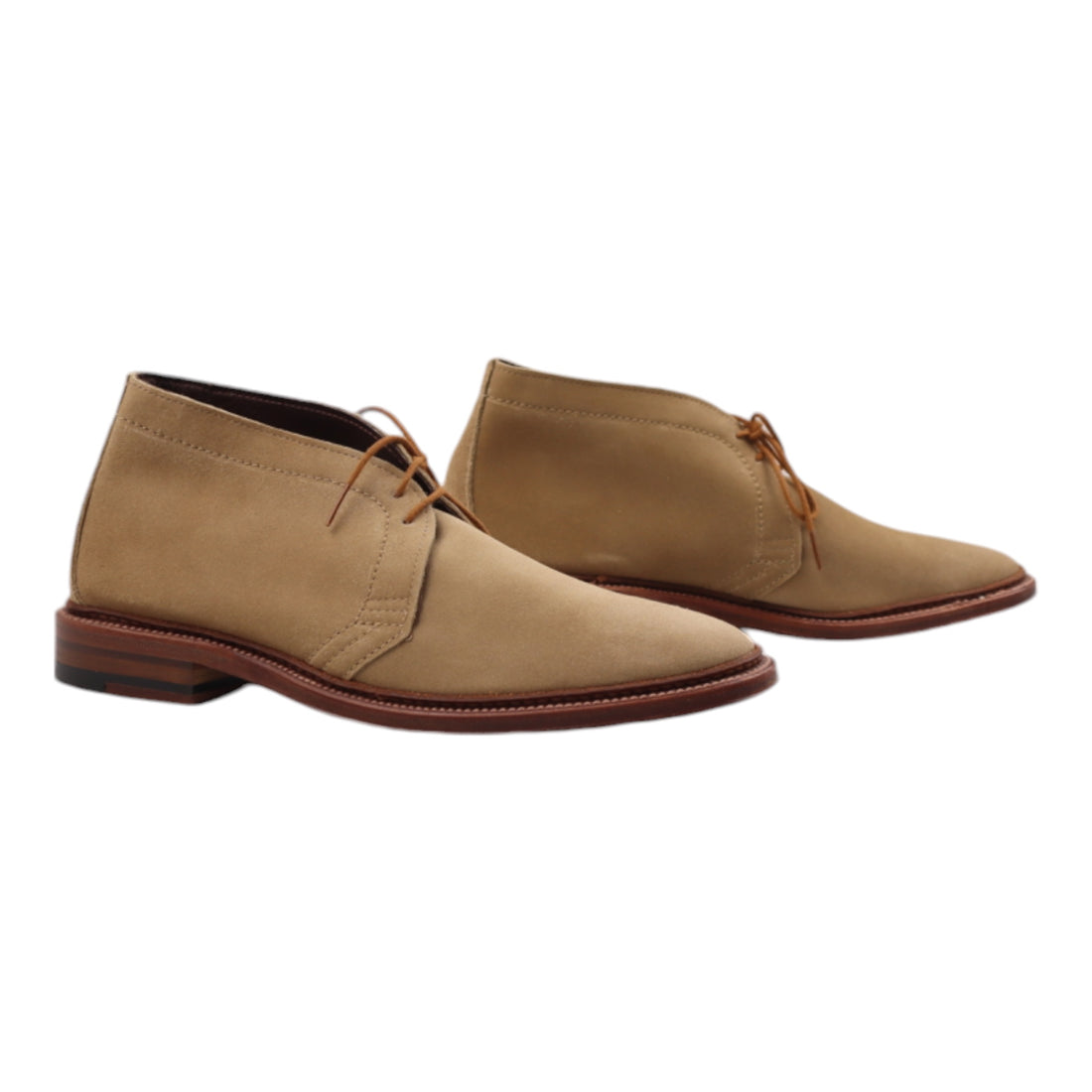 Alden, Unlined Chukka Boot Semelle Cuir, Suede, Tan