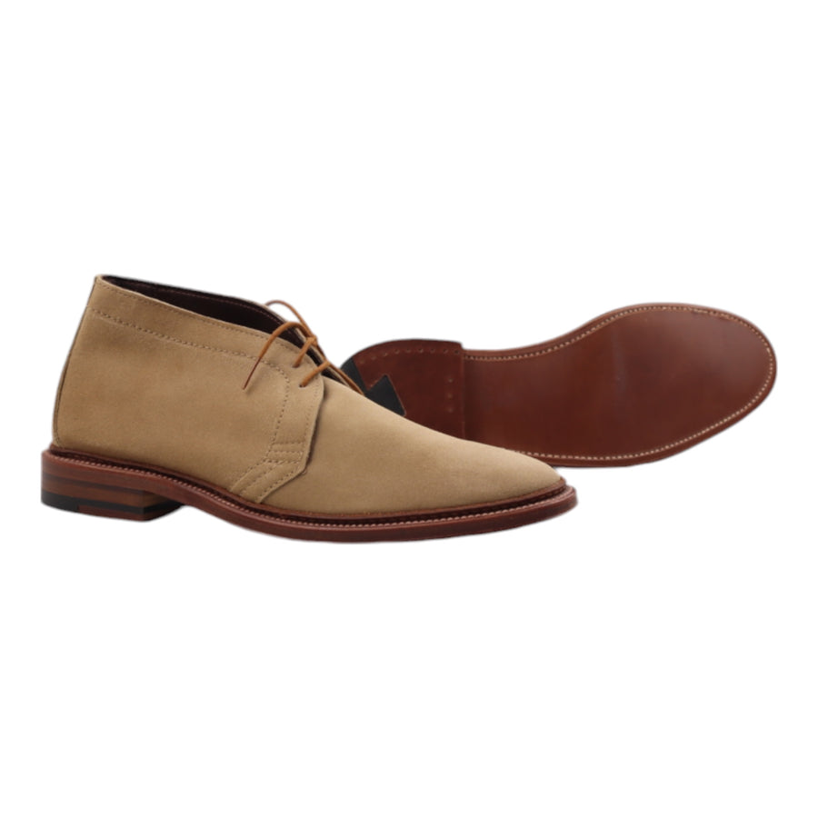 Alden, Unlined Chukka Boot Semelle Cuir, Suede, Tan