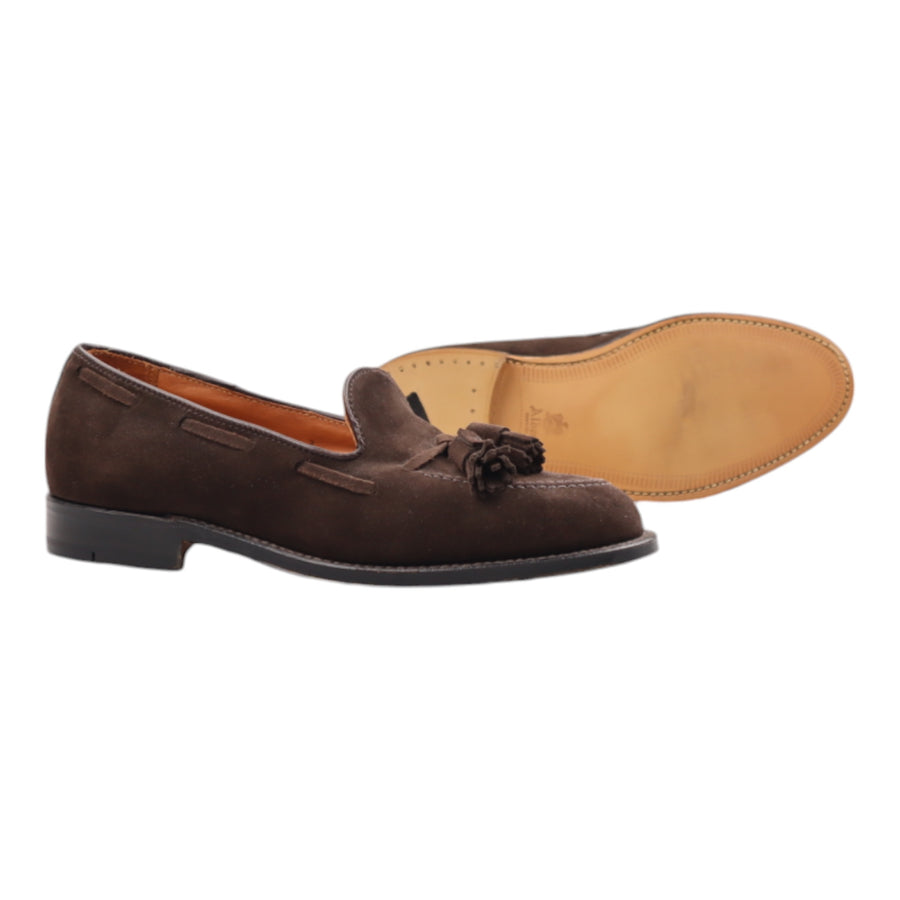 Alden, Tassel Loafer, Suede, Dark Chocolate