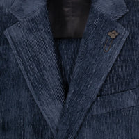 Lardini, Costume, Velours de coton, Bleu