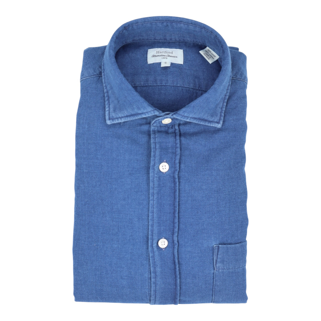 Hartford, chemise coton, Indigo