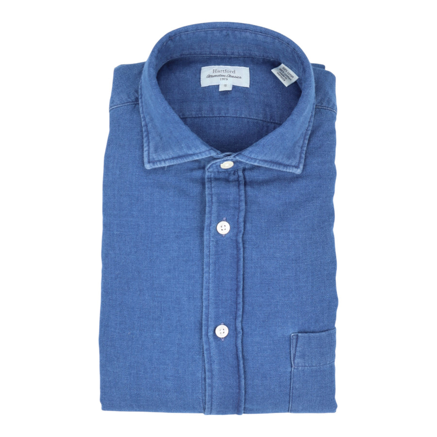Hartford, chemise coton, Indigo