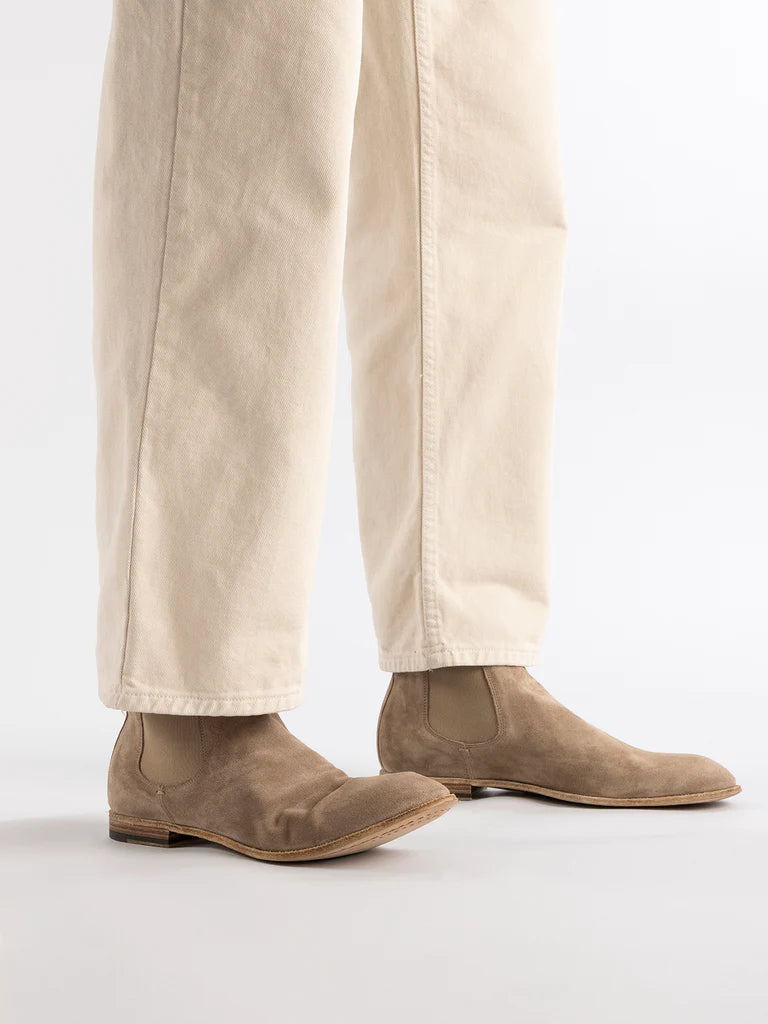 Officine Creative, Boots Chelsea "SOLITUDE 004", Daim, Taupe