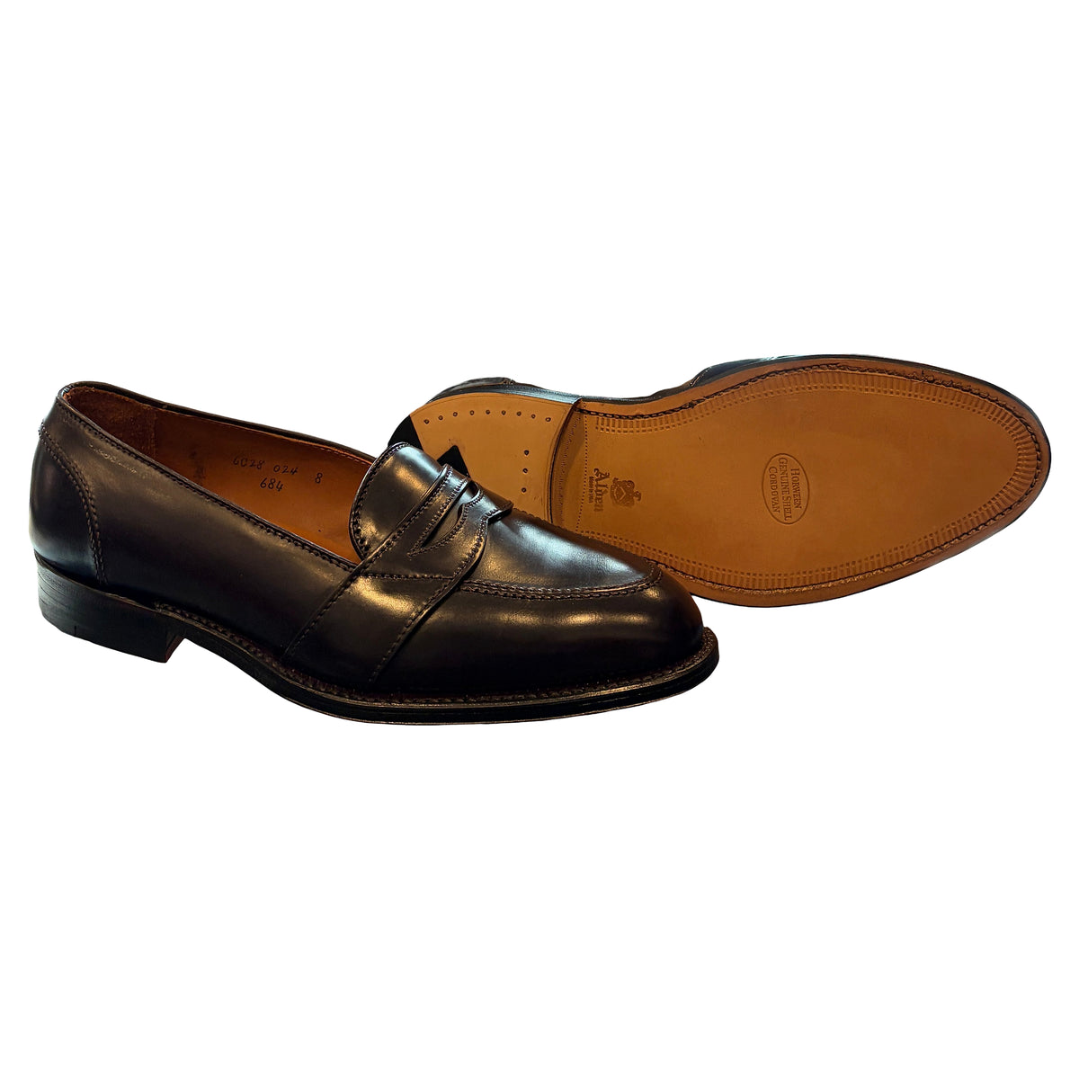 ALDEN MOCASSIN 684 CORDOVAN BURGUNDY FULL STRAP