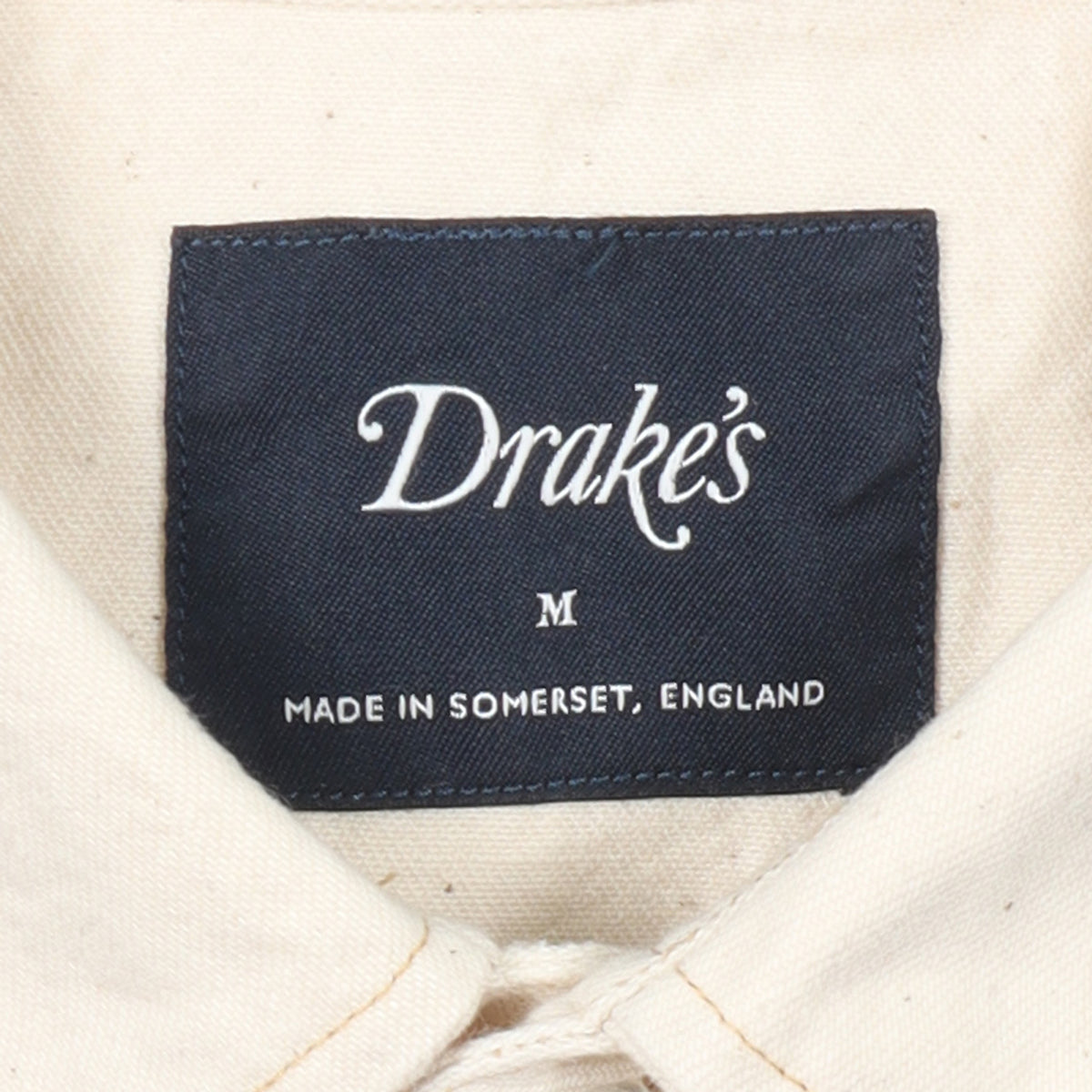 Drake's, Chemise Western Selvedge Denim — Ecru