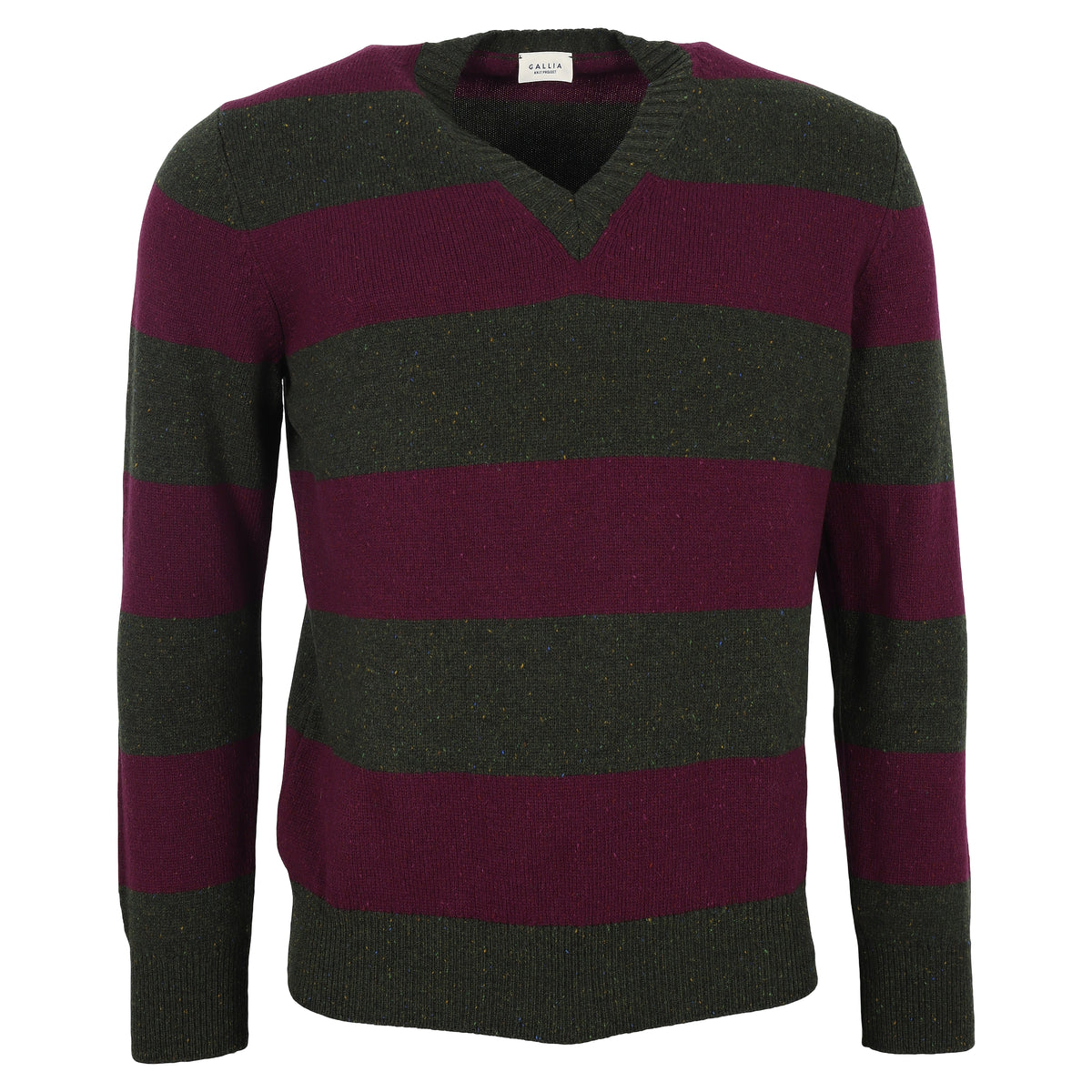 Gallia, Pull Lawre — Bordeaux/vert