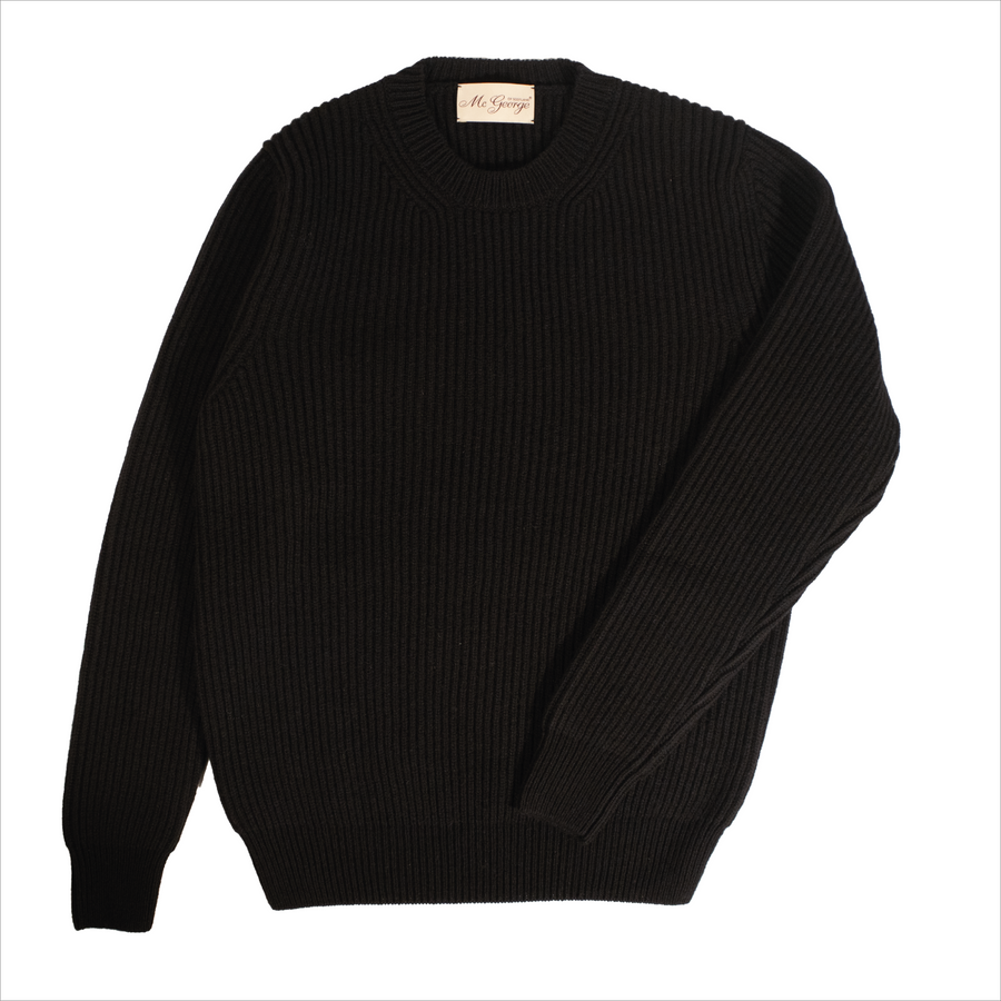 Mc George Of Scotland, Pull Laine et Cachemire, Noir