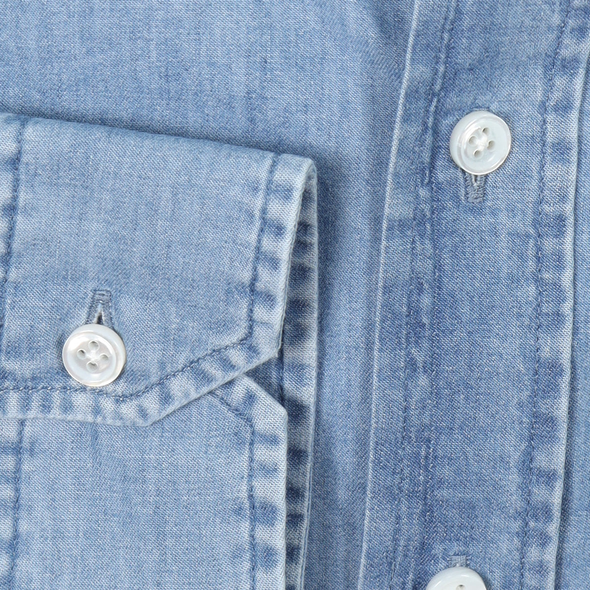 Salvatore Piccolo, Chemise George — Denim bleached