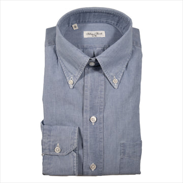 Salvatore Piccolo, Chemise, Coton, Bleu Denim